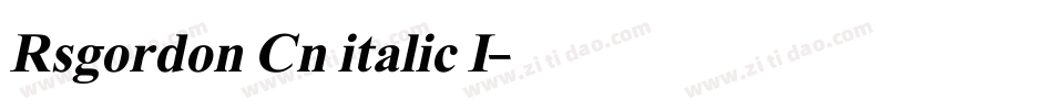 Rsgordon Cn italic I字体转换
